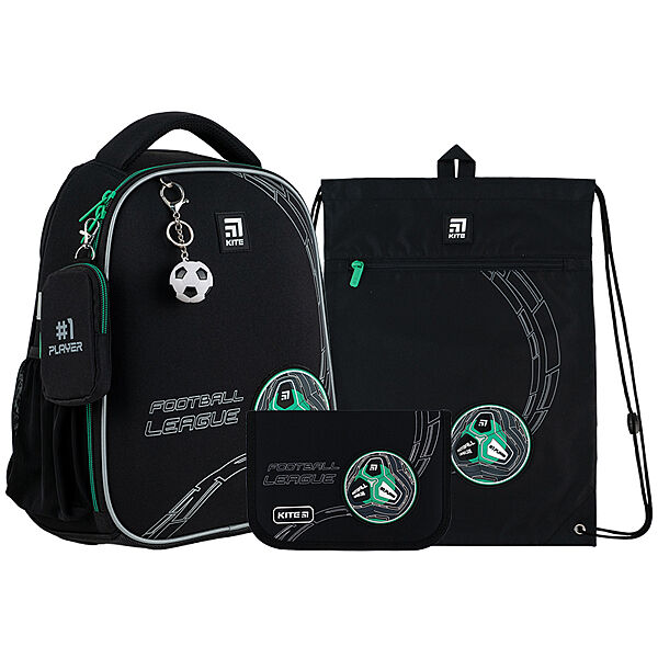 Шкільний набір Kite Football SETK24-555S-9 рюкзак, пенал, сумка