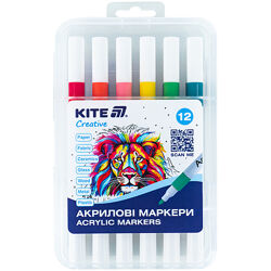 Маркери акрилові Kite Creative K-1156, набір 12 шт.