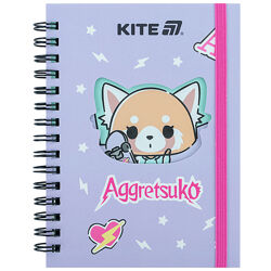 Блокнот на спіралі Kite Aggretsuko AR25-229, А6, 80 аркушів, клітинка