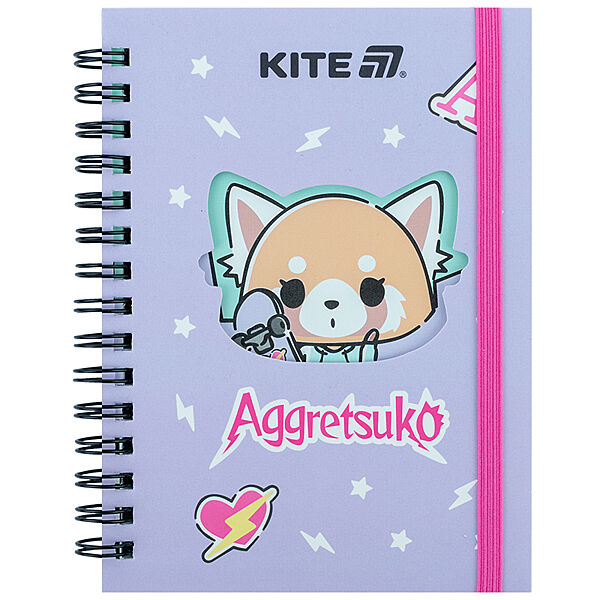 Блокнот на спіралі Kite Aggretsuko AR25-229, А6, 80 аркушів, клітинка