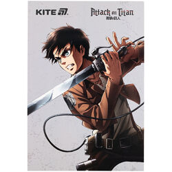 Блокнот-планшет Kite Attack on Titan AT25-194, A5, 50 аркушів, клітинка
