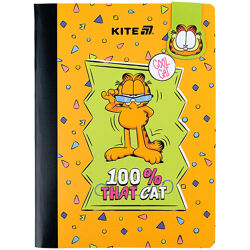 Блокнот з магнітною закладкою Kite Garfield GF25-192, А5, 60 аркушів, клітинка