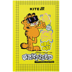 Книга записна Kite Garfield GF25-199, тверда обкладинка, А6, 80 аркушів, клітинка