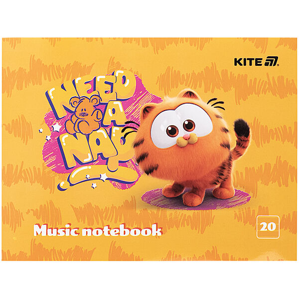 Зошит для нот Kite Garfield GF25-405, А5, 20 аркушів