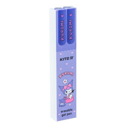Ручка гелева пиши-стирай Kite Kuromi HK24-069-1, синя, 2 шт. у пеналі