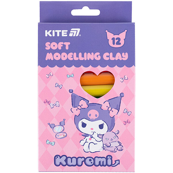 Пластилін восковий Kite Kuromi HK24-086, 12 кольорів, 200 г