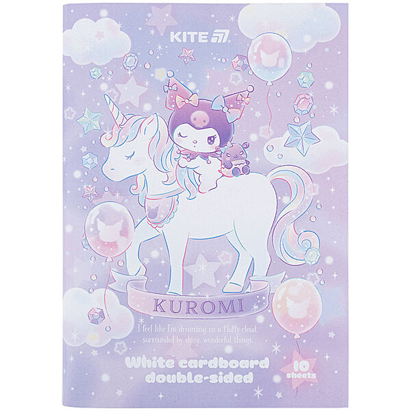 Картон білий Kite Kuromi HK24-254-2, А4, 10 аркушів
