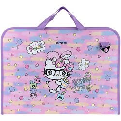 Папка-портфель на блискавці Kite Hello Kitty HK24-411, 1 відділення, A3