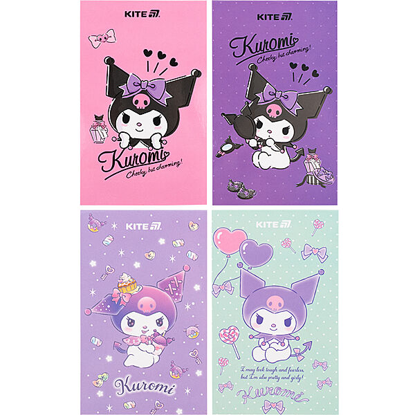 Блокнот-планшет Kite Kuromi HK25-195, A6, 50 аркушів, нелінований