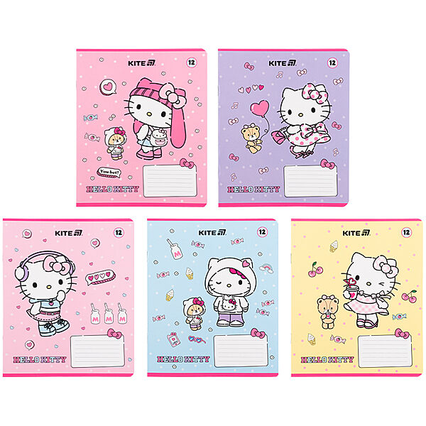 Зошит шкільний Kite Hello Kitty HK25-232-1, 12 аркушів, клітинка