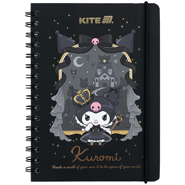 Щоденник на спіралі Kite Kuromi HK25-438-2, тверда обкладинка