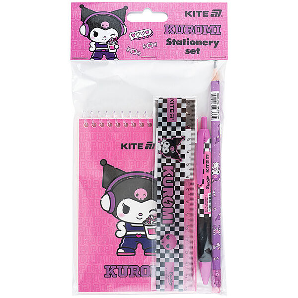 Набір канцтоварів Kite Kuromi HK25-S03, 4 предмети