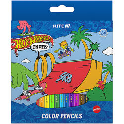 Олівці кольорові Kite Hot Wheels HW25-055-2, 24 кольори