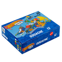 Гуаш Kite Hot Wheels Skate HW25-063, 12 кольорів