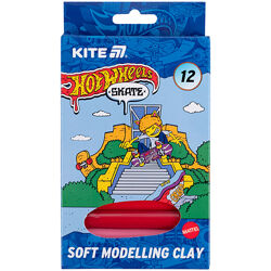 Пластилін восковий Kite Hot Wheels Skate HW25-086-2, 12 кольорів, 200 г