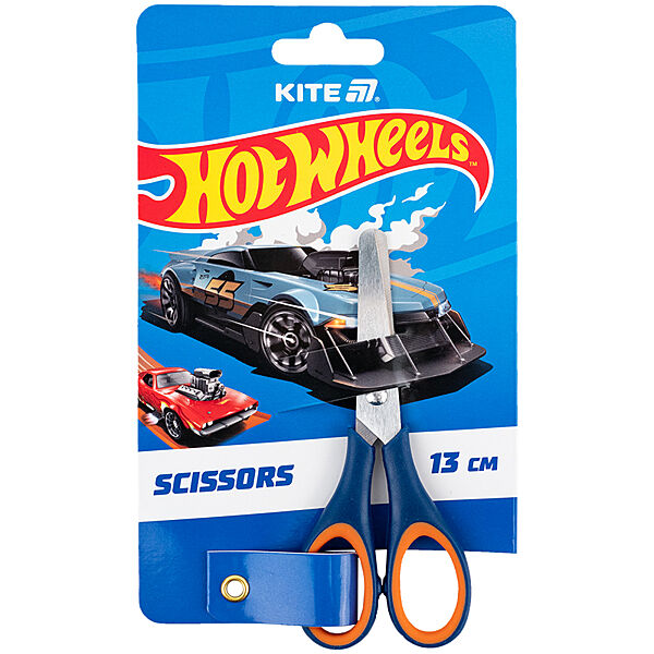 Ножиці дитячі з гумовими вставками Kite Hot Wheels HW25-123, 13 см