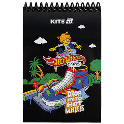 Блокнот пластиковий Kite Hot Wheels Skate HW25-196-2, А6, 48 аркушів, нелінований