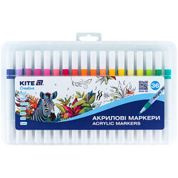 Маркери акрилові Kite Creative K-1158, набір 36 шт.