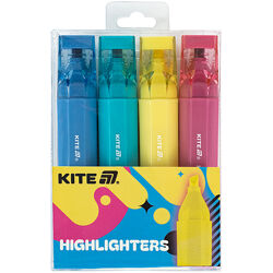 Маркер Highlighter Kite Creative Trendy Colors K24-1144-4,  набір з 4-х кольорів
