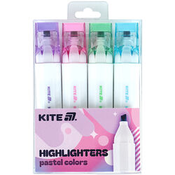 Маркер Highlighter Kite Creative Pastel Colors K24-1145-4,  набір з 4-х кольорів