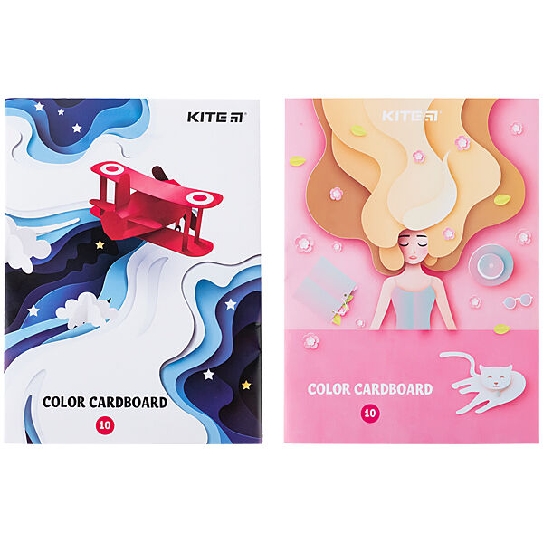 Картон кольоровий односторонній Kite K24-1257, А5