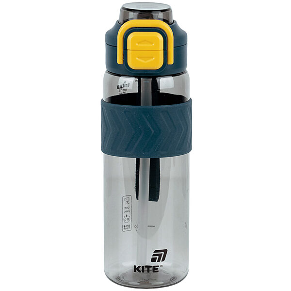 Пляшечка для води Kite K25-1234-1, 800 мл, сіро-жовта
