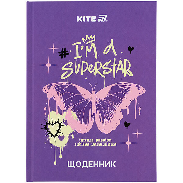 Щоденник шкільний Kite Superstar K25-262-2, тверда обкладинка