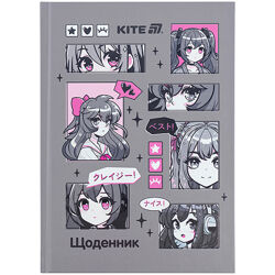 Щоденник шкільний Kite Anime K25-262-3, тверда обкладинка