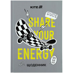 Щоденник шкільний Kite Energy K25-262-5, тверда обкладинка