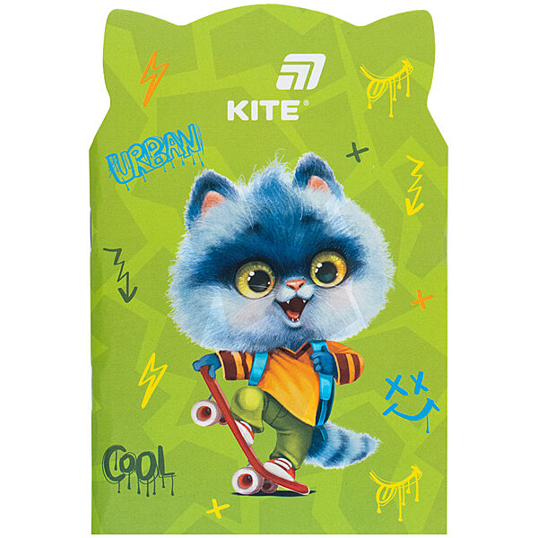Блокнот Kite Skate cat K25-461-1, 48 аркушів, клітинка
