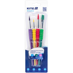 Набір пензлів з грипом Kite Creative K-334-1синтетика, круглі 2, 6, 10, пла