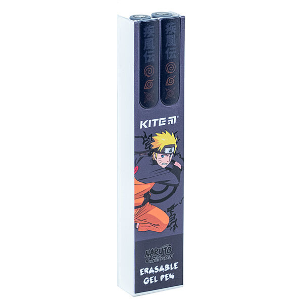 Ручка гелева пиши-стирай Kite Naruto NR24-069, синя, 2 шт. у пеналі