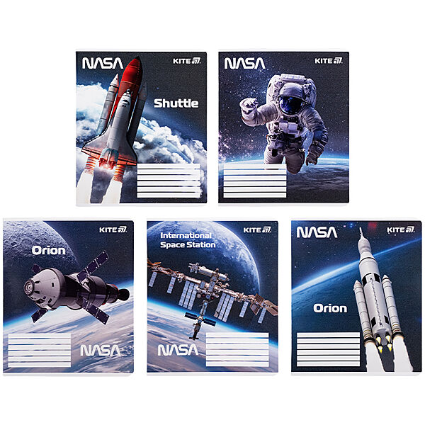 Зошит шкільний Kite NASA NS25-236, 18 аркушів, клітинка