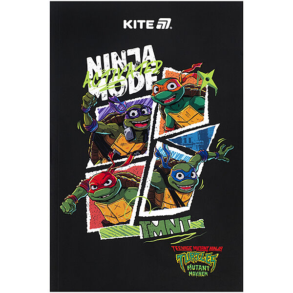 Блокнот Kite Ninja Turtles NT25-193-2, термобіндер, А5, 64 аркуші, нелінований