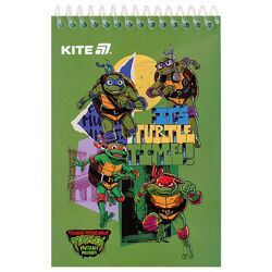 Блокнот на спіралі Kite Ninja Turtles NT25-196, А6, 48 аркушів, нелінований