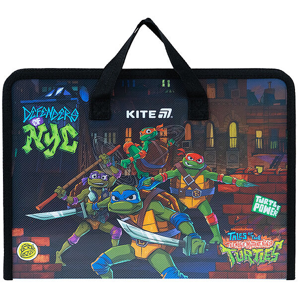 Папка-портфель на блискавці Kite Ninja Turtles NT25-202, 1 відділення, A4