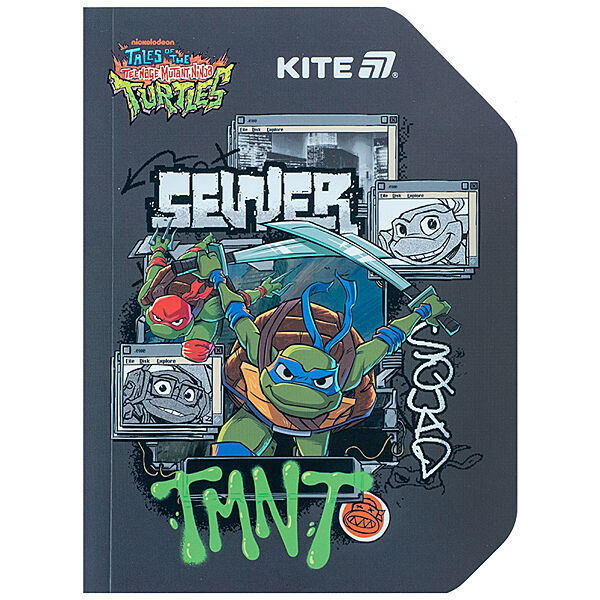 Блокнот Kite Ninja Turtles NT25-223, А6, 60 аркушів, клітинка