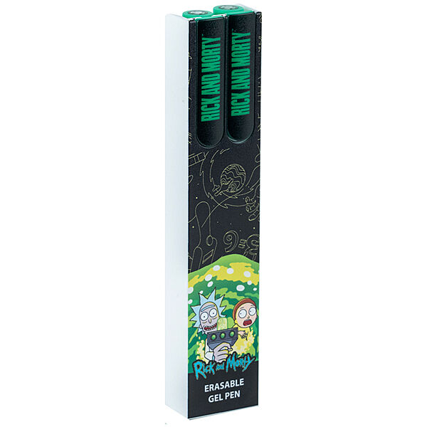 Ручка гелева пиши-стирай Kite Rick and Morty RM24-069, синя, 2 шт. у пеналі