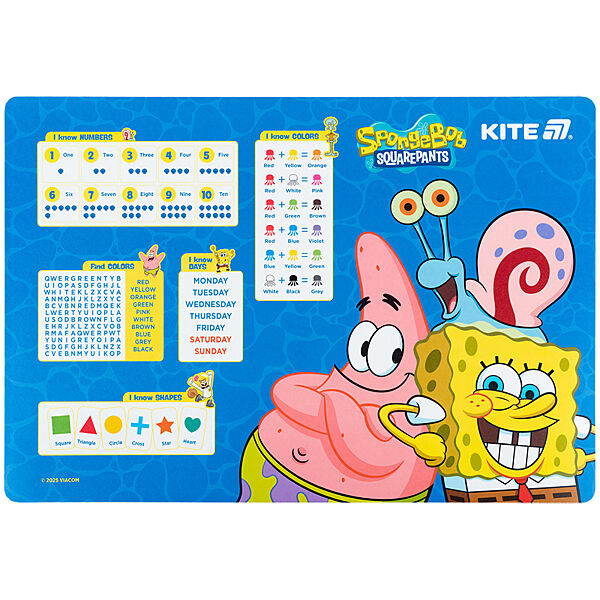 Підкладка настільна Kite Sponge Bob SB25-207