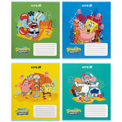 Зошит шкільний Kite SpongeBob SquarePants SB25-235, 12 аркушів, коса лінія