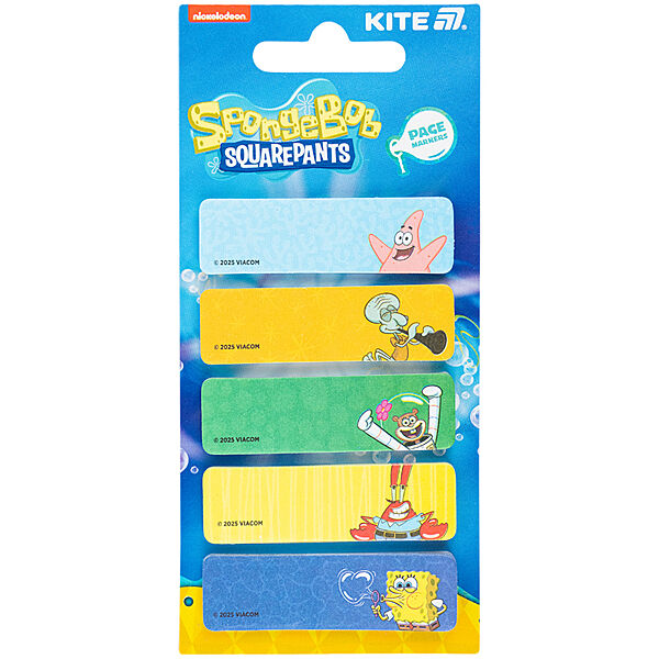 Закладка паперова з малюнком Kite Sponge Bob SB25-480, 100 шт, 5х15х50 мм, 