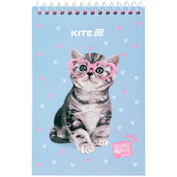 Блокнот на спіралі Kite Studio Pets SP25-196, А6, 48 аркушів, нелінований