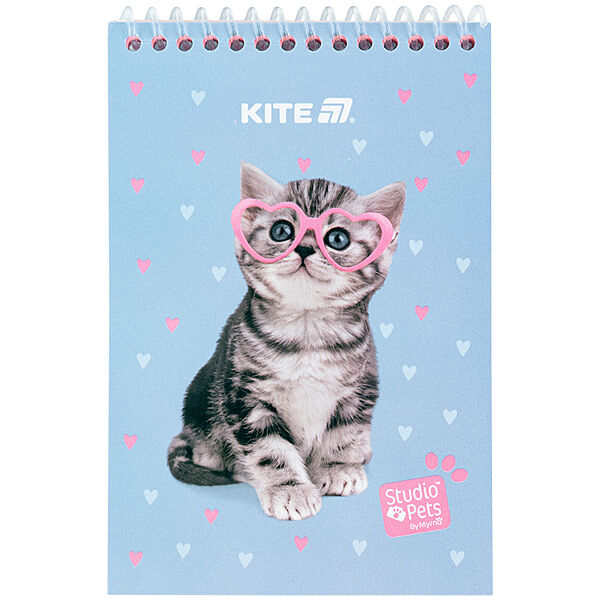Блокнот на спіралі Kite Studio Pets SP25-196, А6, 48 аркушів, нелінований