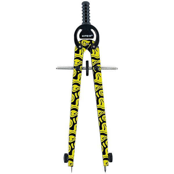 Циркульметалевий з принтом  грифельKiteK24-415-1, 165мм