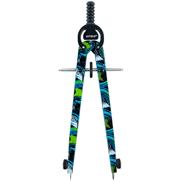 Циркульметалевий з принтом  грифельKiteK24-415-2, 165мм