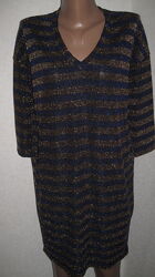 Вечернее платье с люрексом Biba размер 10 оверсайз