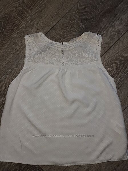 Легенька біла блузочка H&M на 11-12 років 152 см