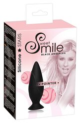 Силіконова анальна пробка Smile silicone plug stars