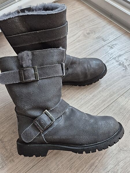 Жіночі зимові сапожки bearpaw p.37 оригінал натуральне хутро замша