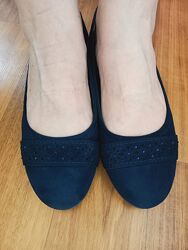 Балетки р.38/39, стелька 25 см сині Graceland